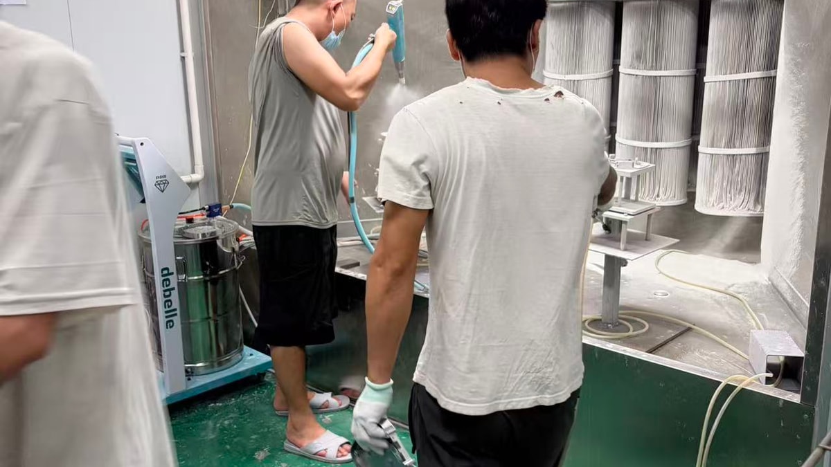 粉體塗裝現場